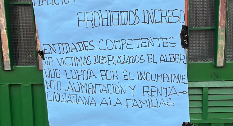 Toma emberá albergue La Lupita
